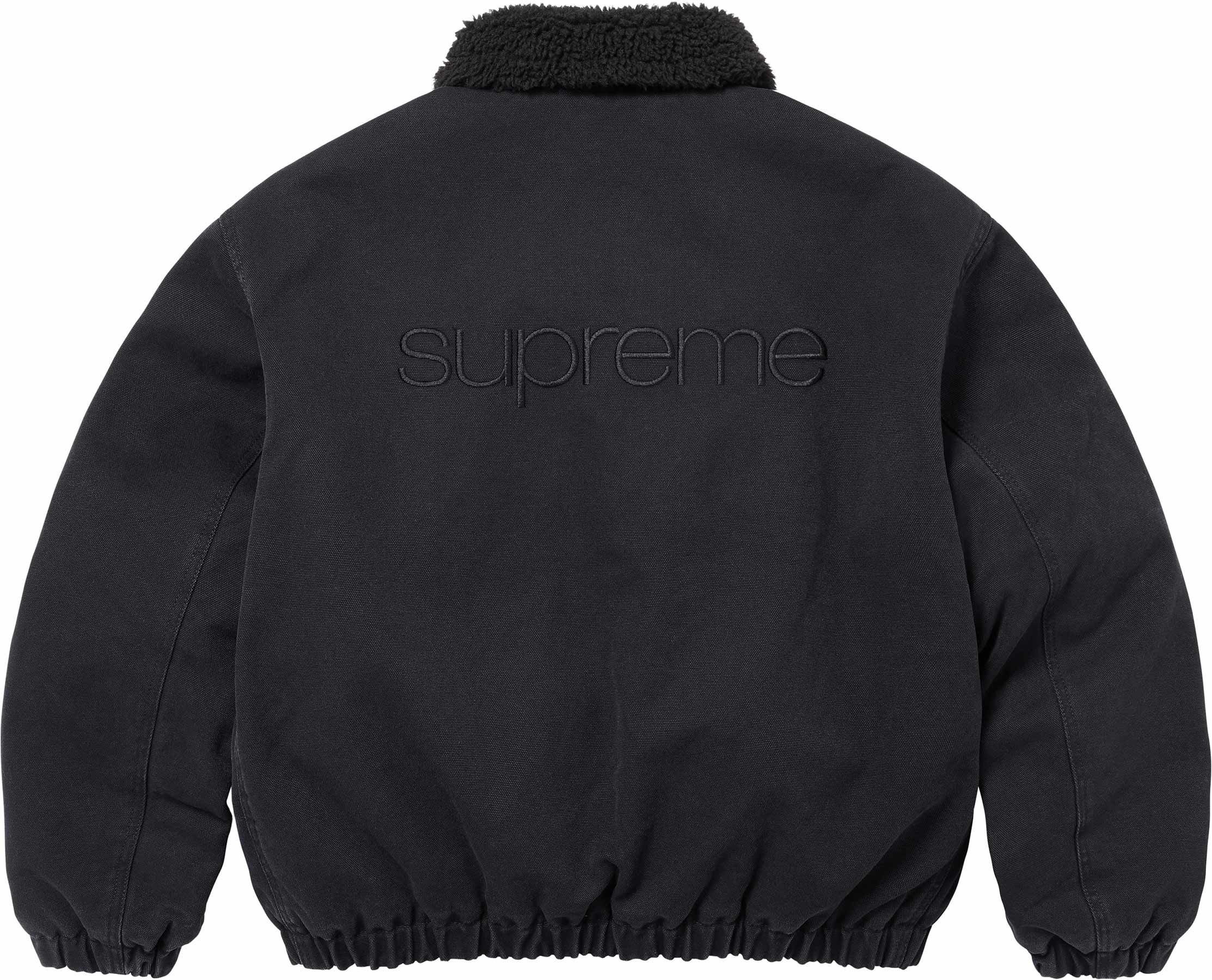 Faux Shearling Lined Bomber Jacket view 3
